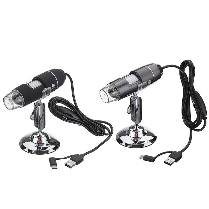 1080P Digital 1000x Microscope 30MP/200MP Magnifier Camera 8 Led 3 in 1 USB MicroType-C interface for Android ios iPhones iPads