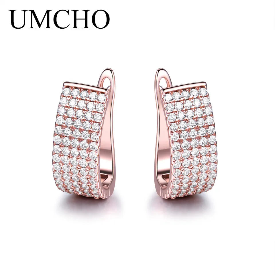 ZEUJ0102Z-3 UMCHO, зеленое Твердое Серебро, 925, ювелирное изделие, создано, нано изумруд, клипсы, серьги для женщин, вечерние, аксессуары, подарки, амулеты, хорошее ювелирное изделие - Цвет камня: ZEUJ0102Z-3