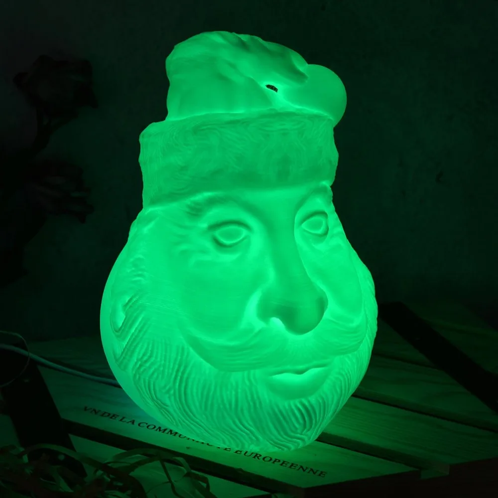 Exquisite Printing Moon Light Christmas Santa Claus Avatar 3d Print Moon Light Strange Table Lamp Night Light