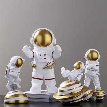 

European Astronaut Statue Home Character Sculpture Nordic Decor Miniatures Model Resin Figure Figurines Crafts Cosmonaut Hero