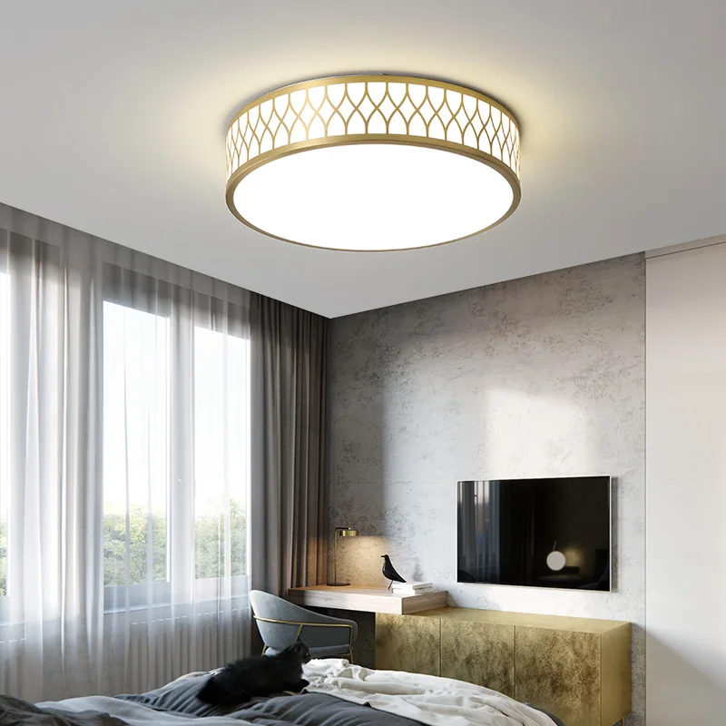 

Ceiling lamp copper led Japanese style eye protection staircase corridor Chinese style bedroom ceiling lamp