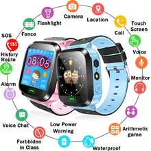 

Y21 Touch Screen Kids GPS Watch with Camera Lighting Smart Watch Sleep Monitor GPRS Locator Tracker Anti-Lost Smartwatch