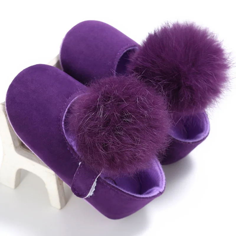 Purple Новое поступление года; обувь принцессы с мягкой подошвой для маленьких девочек; нескользящие ботиночки для малышей; обувь для девочек - Цвет: Purple