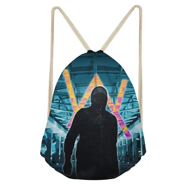CDZHL801Z3 Thikin Alan Walker, повседневный мешок на завязках, сумка для девочек, дорожный рюкзак для малышей, мягкая женская пляжная сумка со шнурком - Цвет: CDZHL801Z3