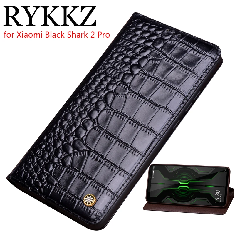 Чехол из натуральной кожи с откидной крышкой для Xiaomi Mi Black Shark 2 Pro, Магнитный чехол для Shark 2, кожаный чехол, чехлы для телефонов Fundas