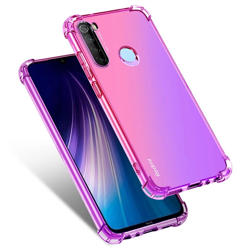 Цветной мягкий чехол с градиентом для Xiao mi Red mi Note 8T Note 8 Pro, противоударный чехол для mi Note 10 mi 9 Lite mi A3 CC9e Red mi 8 8A - Цвет: D