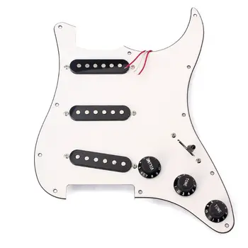 

Prewired Pickguard SSS with Single Coils Pickups for Strat Electric Guitar