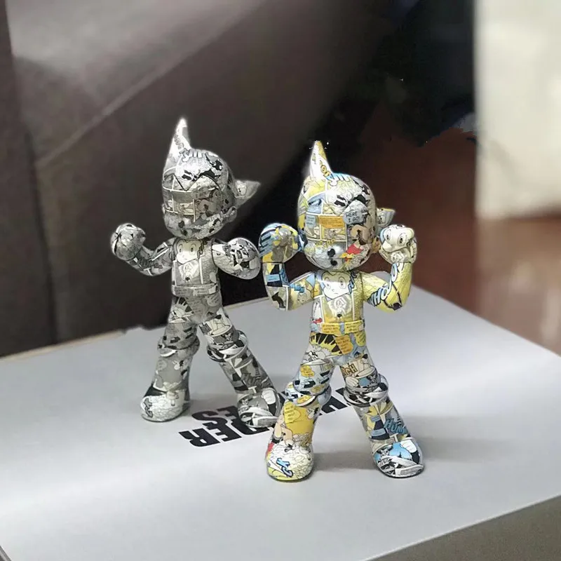 Аниме Tetsuwan Atom Osamu Tezuka серебро сплав астромальчик кукла уличное искусство GK статуя ПВХ фигурка Коллекция Модель игрушки M2743