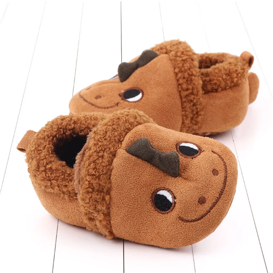 Baby Shoes Adorable Infant Slippers Toddler Baby Boy Girl Knit Crib Shoes Cute Cartoon Anti-slip Prewalker Baby Slippers