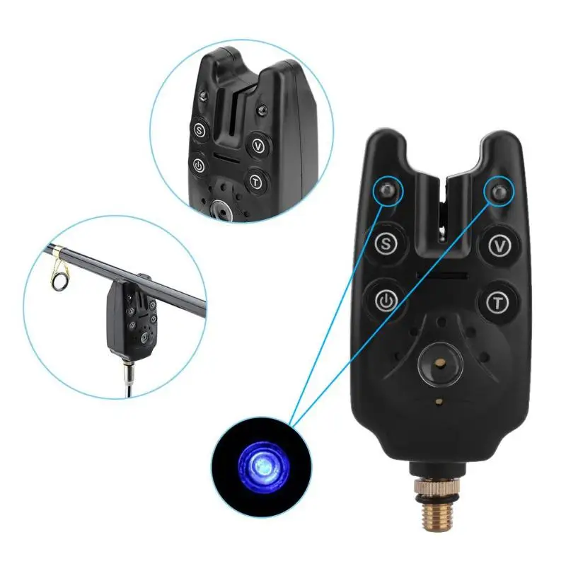 Electronic Fishing Bite Alarm+Portable Flash Soft Chain Swinger Hanger Indicator Carp Fishing Tackle Fishing Alarm Accessories