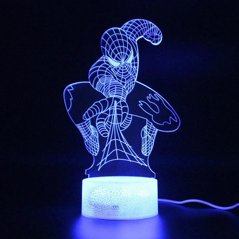 

Legends 3d Sleep Table Lamp Illusion Spiderman Remote Control Sleep Light Avengers Endgame Nightlight Spider Man