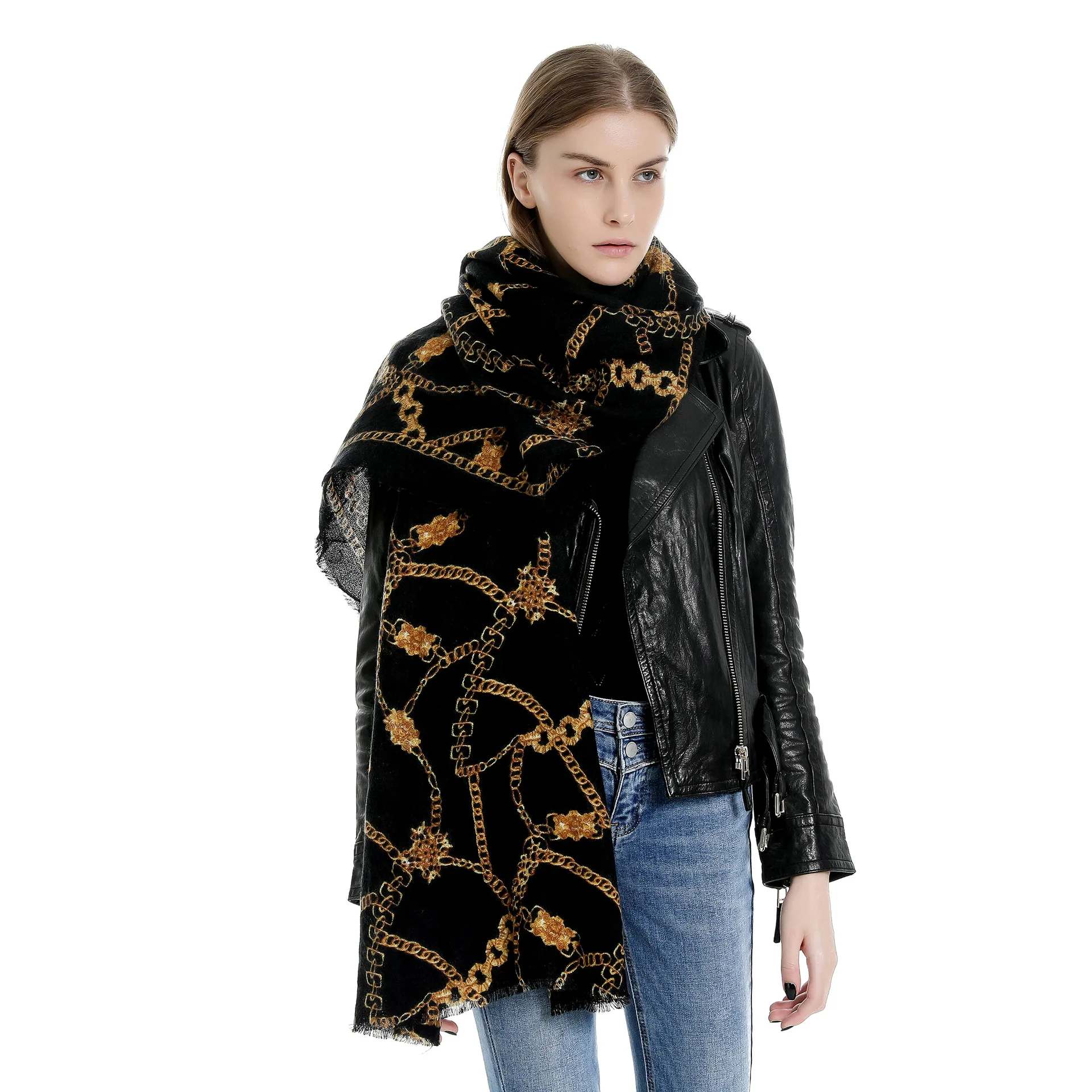 

2019 New Winter Scarves Women Printed Flower Cashmere Plaid Scarves Women Blanket Scarf and Shawls Keep warm