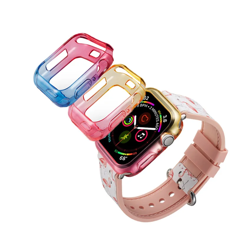 ALPQ 3 шт./лот ультра-тонкий мягкий чехол из ТПУ для Apple Watch 40 мм 44 мм защитный чехол Coque для iWatch 4 Сопротивление падению