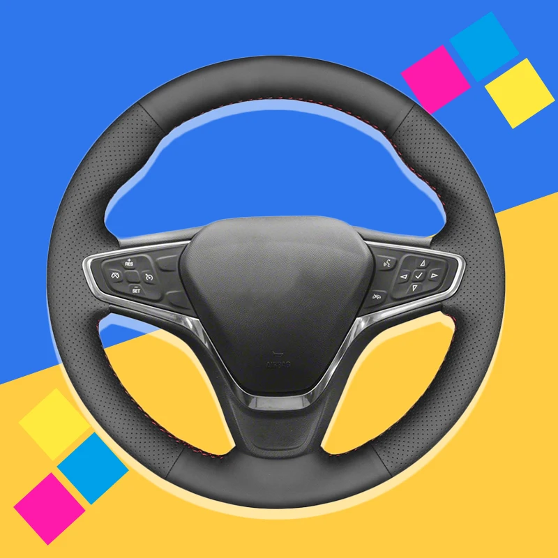 Автомобильная Оплетка на руль для Chevrolet Malibu XL 2016-2019 Equinox 2017 Opel Ampera -E 2019 Прошитые