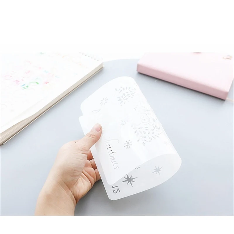 BalleenShiny рождественские картины Трафарет Шаблон Детские игрушки DIY Скрапбукинг поделки дневник альбом декор линейка детская развивающая игрушка