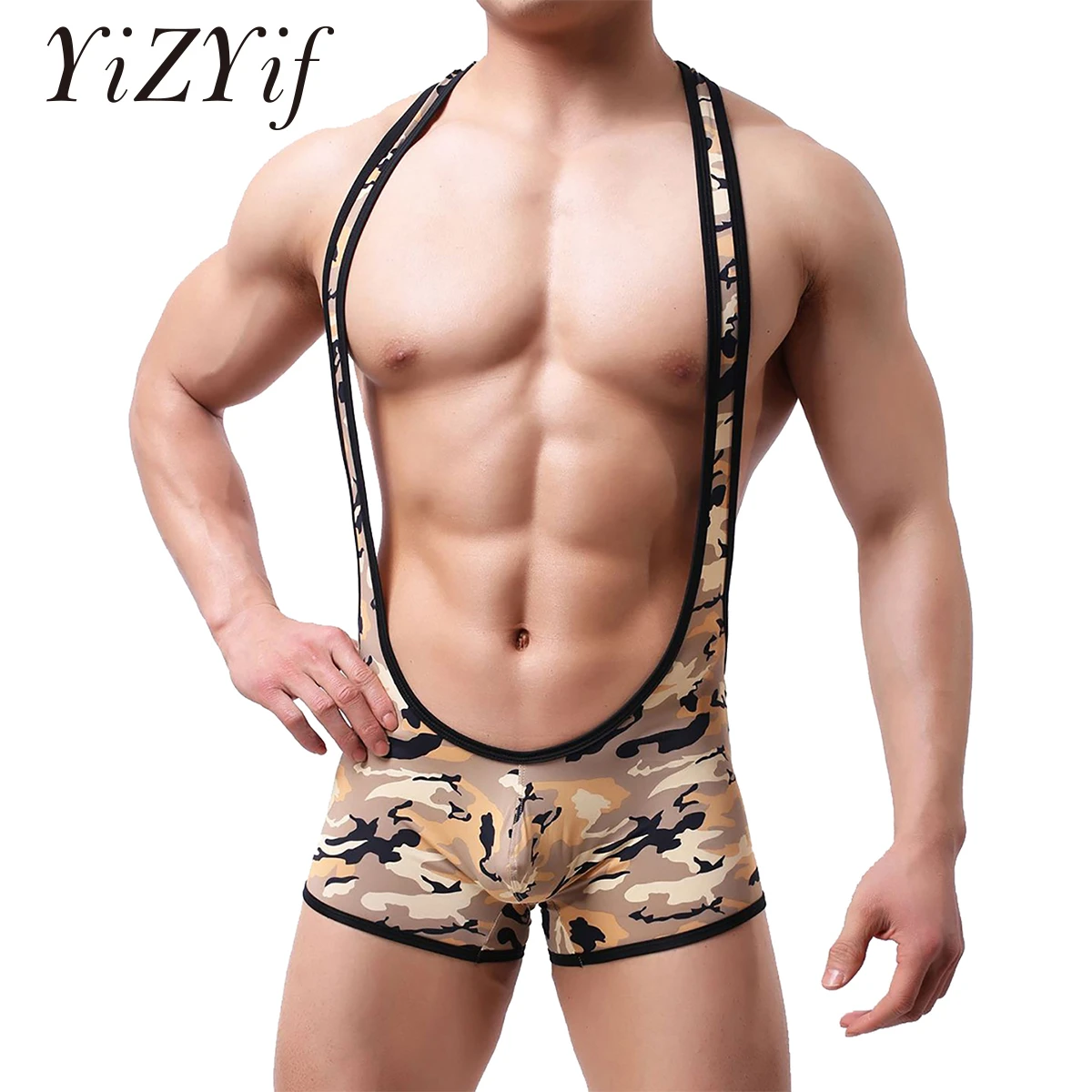 Men Undershirts Leotard Sports Wrestling Singlet Body Shaper Corset