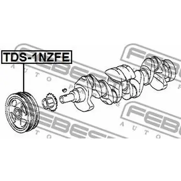Шкив коленвала Toyota Yaris 05 FEBEST TDS-1NZFE