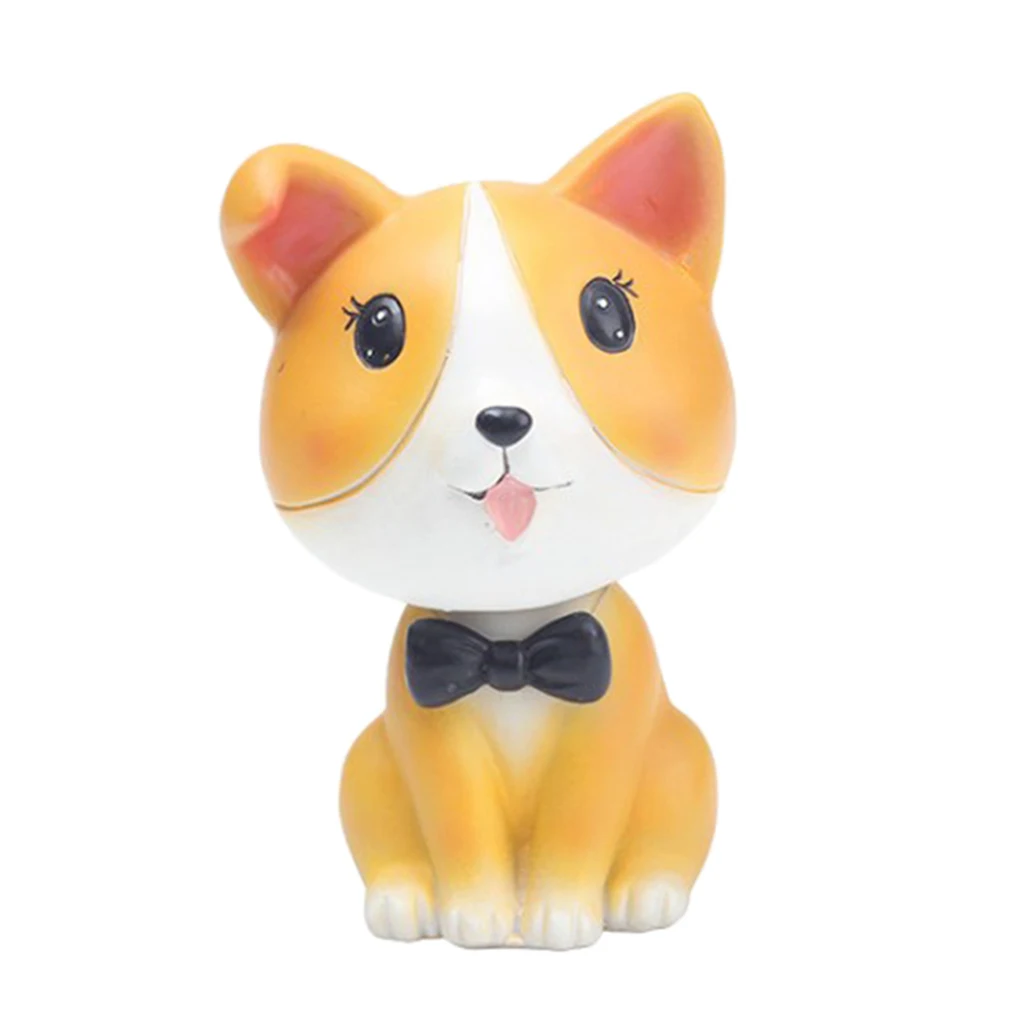 Cartoon Cute Dog Car Shaking Head Doll Bulldog Car Dashboard Table Decor for Home Office Desk Display Kids Gifts