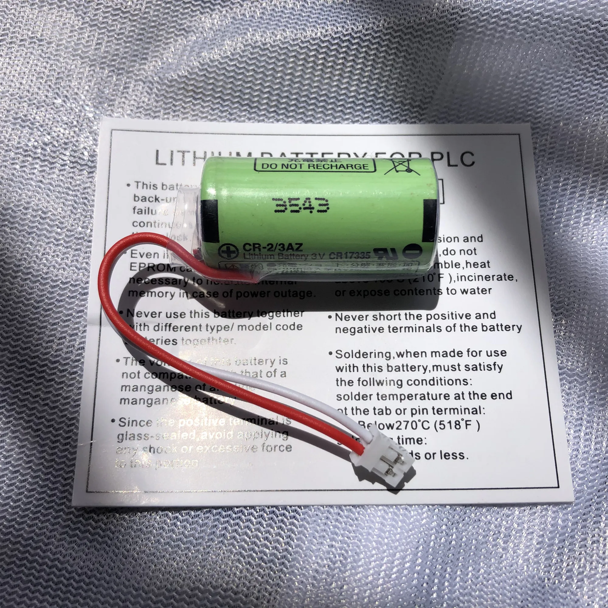 10PCS-Original-Brand-New-CR-2-3AZ-3V-CR17335-Lithium-PLC-battery-with ...