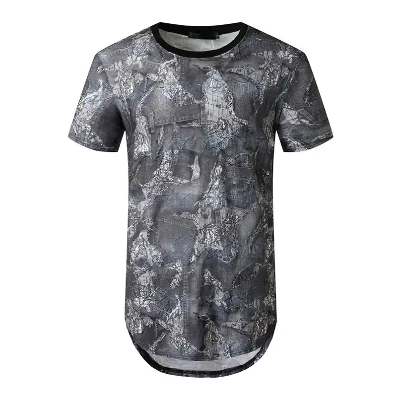 mens slim fit longline t shirts
