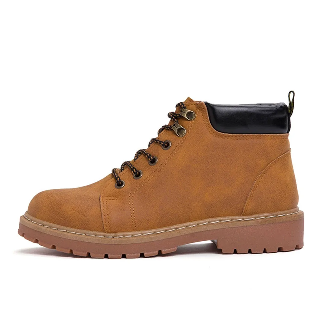 SAGACE; модные ботинки; Мужские Винтажные однотонные ботильоны в стиле ретро; Повседневная обувь; мужские Нескользящие зимние ботинки; Мужская Уличная обувь высокого качества