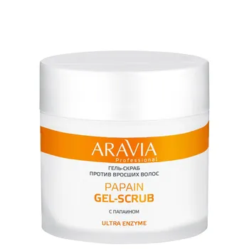 

Gel scrub anti вросших hair papain gel-scrub, 300 ml, aravia professional