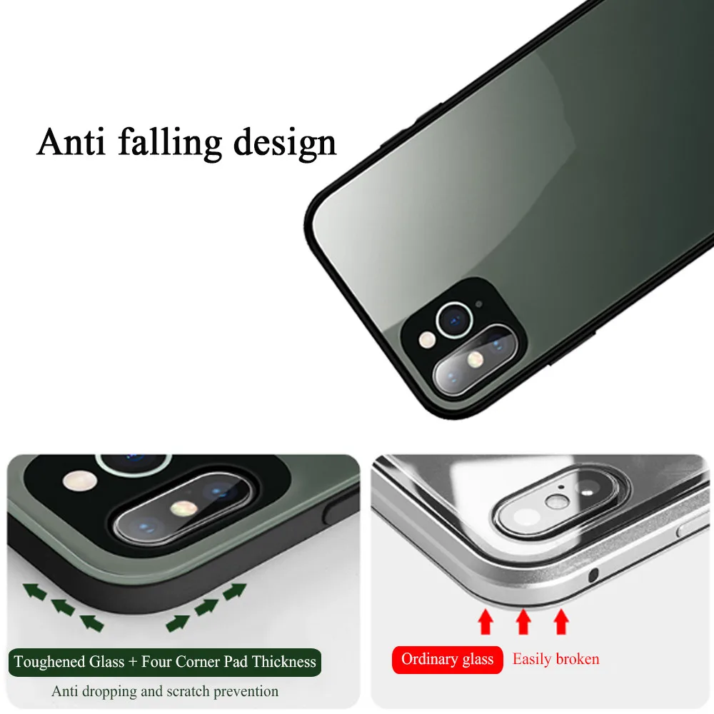 Противоударная стеклянная задняя крышка для iphone XR чехол изменен на 11 Pro задняя камера мягкий край Полное закаленное стекло iphone 11 Pro Чехол