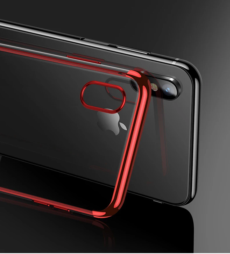 Силиконовый бампер с гальваническим покрытием для IPhone X XS MAX Xr 10 для Iphone 11 Pro Max, мягкий чехол из ТПУ для IPhone 10 11, чехол