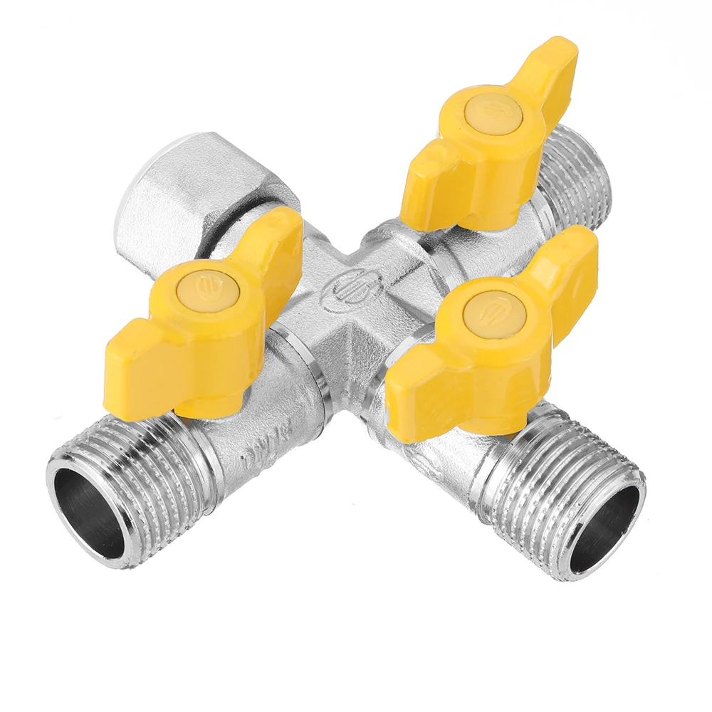 Way Distribution Water Manifold Brass Water Splitter/Shut Off Valve