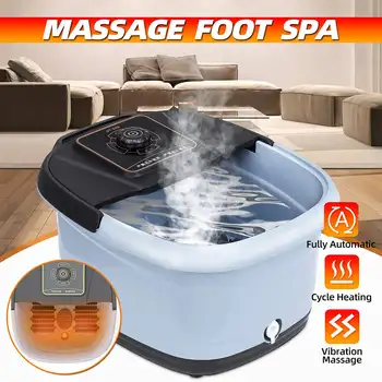 

Electric Foot Spa Bath Massager Rolling Vibration Heat Electric Oxygen Bubbles Foot Massage For Relieve Pressure Relaxation 220V