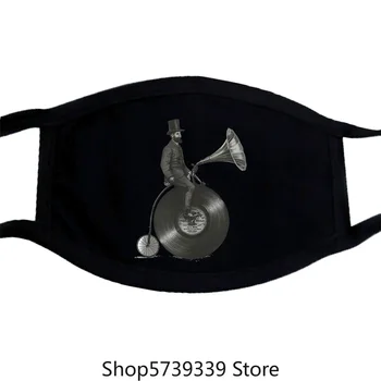 

Vintage Record Player Mask Gramophone Cycle Vinyl Dj Ibiza Washable Reusable Mask