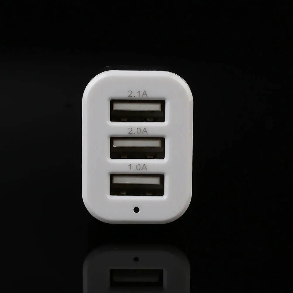 Автомобильный прикуриватель, DC12-24V питания, двойной USB, 3 порта, разветвитель, зарядное устройство