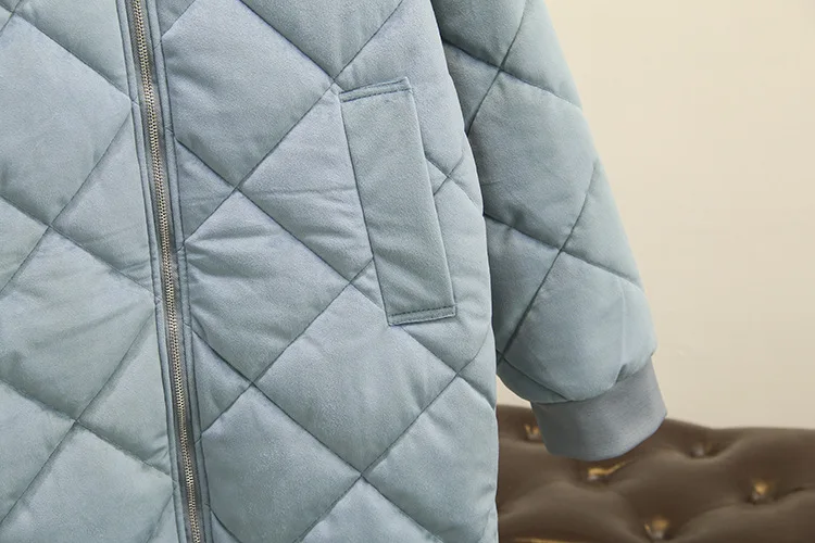 Зимние Повседневные длинные велюровые парки 3XL-6XL размера плюс, модная одежда свободного покроя с рукавом реглан, толстые теплые стеганые пальто для женщин, C1-yf8064