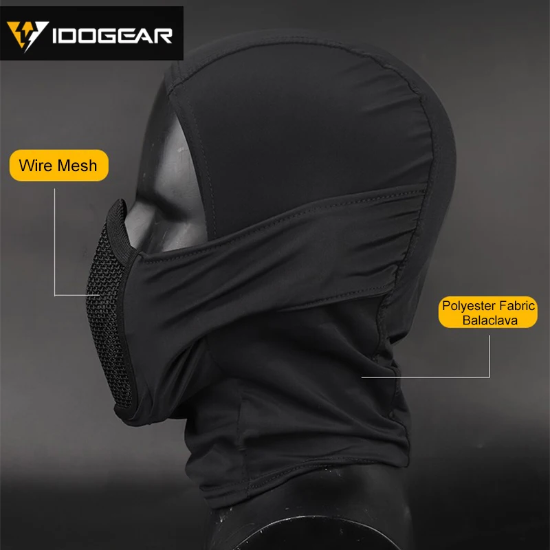 Тактическая Балаклава IDO GEAR сетчатая страйкбольная маска Полнолицевая