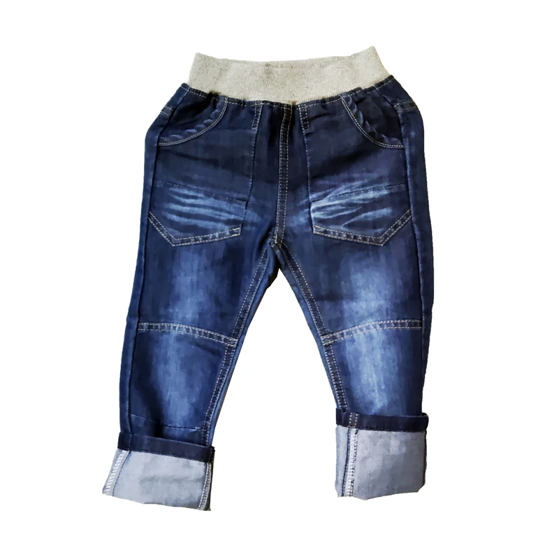 Beste Jongens Kind Jeans 3 4 Winter Lange Broek 5 Plus Fluwelen Verdikking 6 Thermische Katoenen Broek 7 8 Jongen Taille rechte Jeans Voorjaar