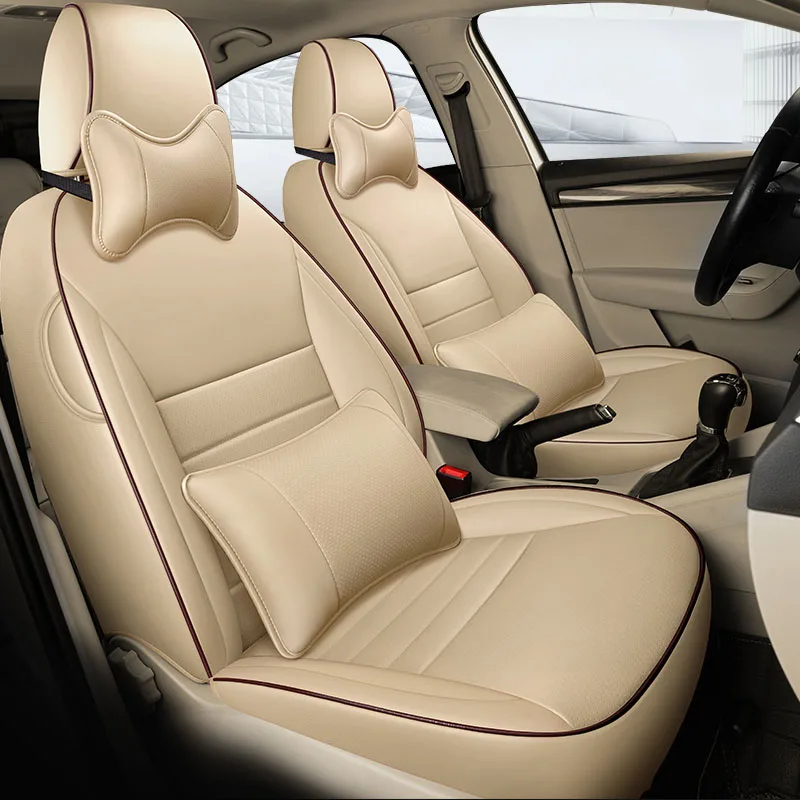 Чехлы для автомобильных сидений кожаные для авто skoda octavia a5 a7 автомобильные чехлы для сидений для автомобилей аксессуары автомобильные аксессуары Стайлинг
