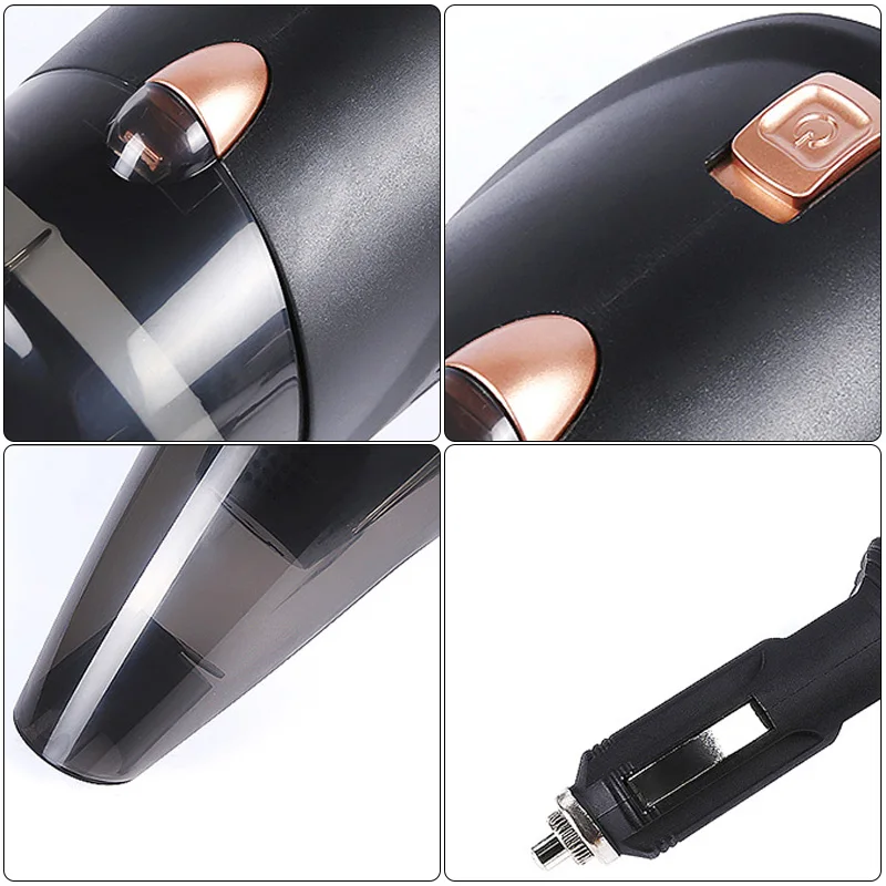 Car Vacuum Cleaner Kit High Powered 12v Handheld Wet and Dry Portable Strong Suction 120w Automotive Carpet Dust Catcher