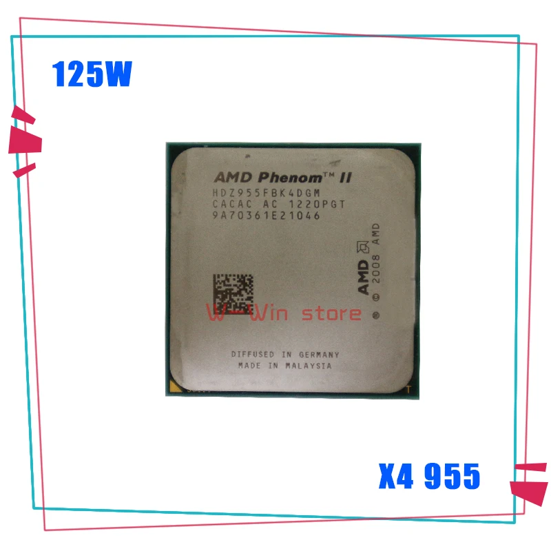 

AMD Phenom II X4 955 125W Quad-Core DeskTop CPU HDZ955FBK4DGM HDZ955FBK4DGI HDX955FBK4DGM Socket AM3