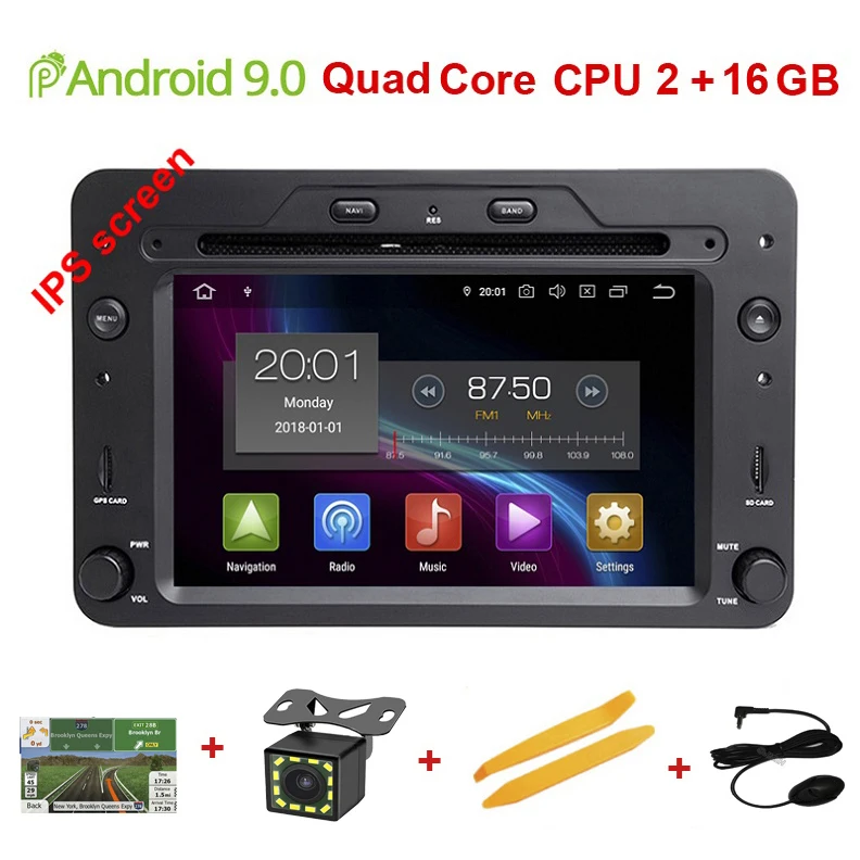 DSP Восьмиядерный Android 9,0 автомобильный DVD gps для Alfa Romeo spider Alfa Romeo 159 Brera 159 Sportwagon Радио Стерео Автоматическая навигация - Цвет: 2G RAM 16G ROM