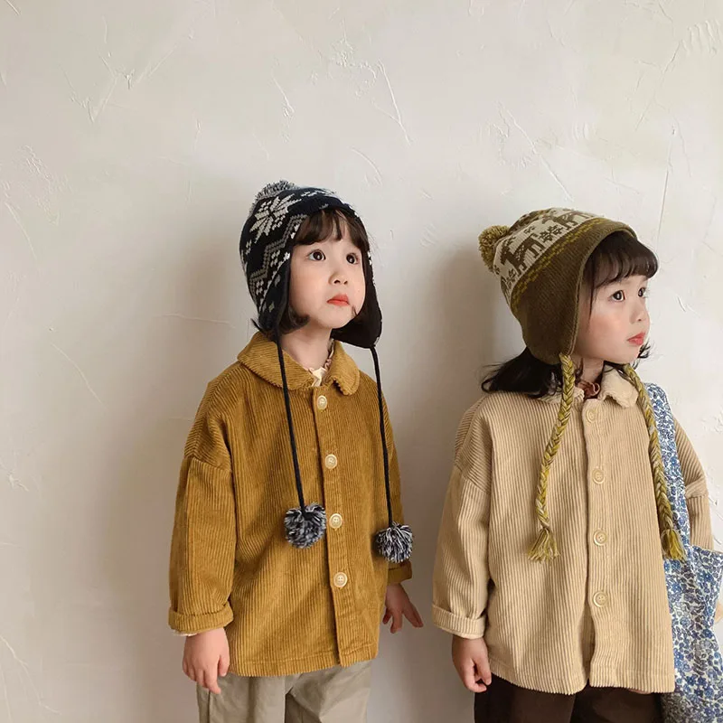 Corduroy Kids Girls Coat Jacket