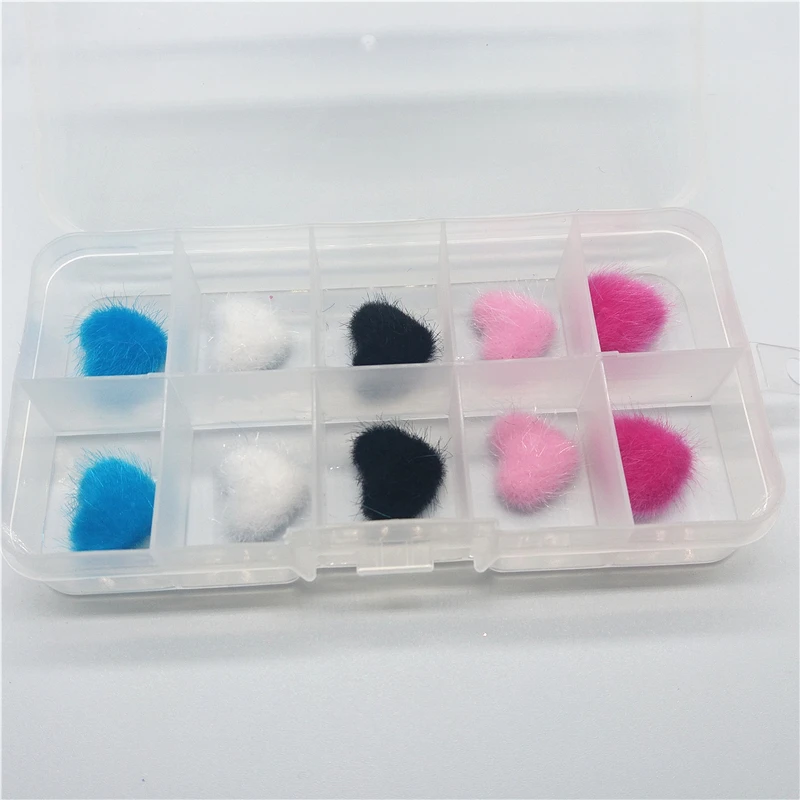 Soft Nail Poms Fluffy Plush Ball Nail Charms Pom Fur Balls Detachable Magnetic Acrylic Tips Jewelry Decorations Ornament Tool