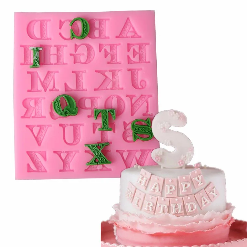 

Delicate Lace Letters Alphabet Letters Silicone Mold 3D Cakes Decorating Tools DIY Kitchen Bakeware High Quality Safety Molds