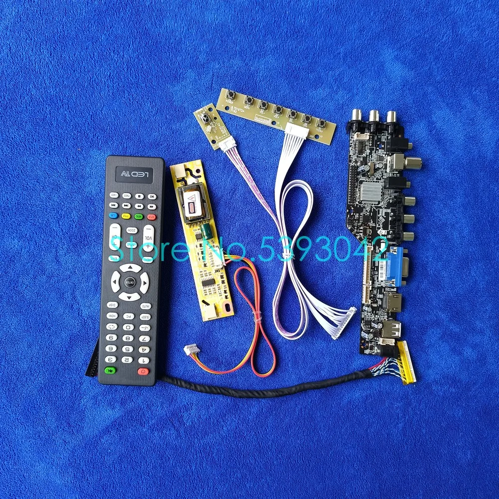 LCD controller board kit 30 Pin LVDS Fit LM190WX1/LM171W02/LM171WX3 matrix signal digital DVB-T 2-CCFL USB VGA AV 1440*900 | Компьютеры и