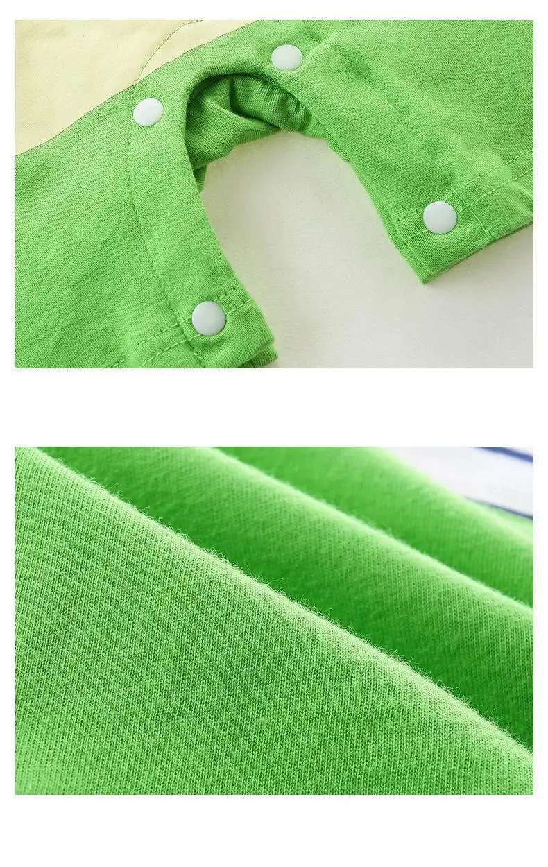 Детский хлопковый комбинезон с коротким рукавом из чистого 100% хлопка|Ромперы| |