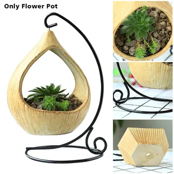 

Flower Pot Hook Design Iron Art Desktop Ornament Micro Landscape Bedroom Hanging Plant Garden Home Decor