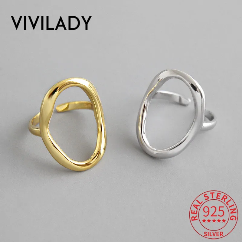VIVILADY 925 пробы серебряные INS горячие продажи полые несимметричные открытые