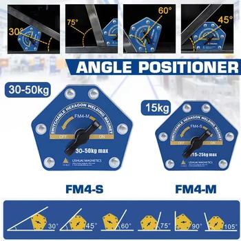 

New On/Off Multi-angle Magnetic Weld Fixer Switchable Hexagonal Welding Magnet For Hardware Finishing FM4-S FM4-M Weld Holder