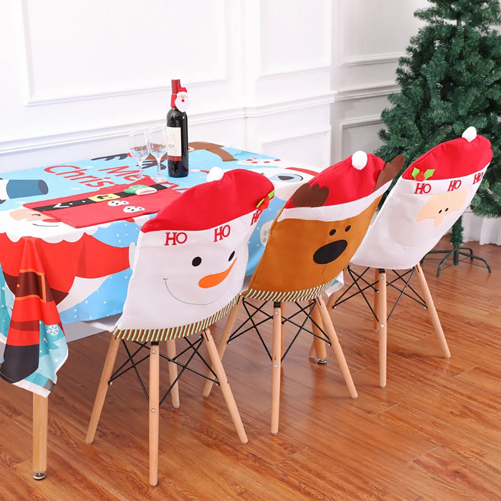 best selling products 3PC Kitchen Table Embroidered Chair Covers Christmas Holiday Home Decoration support dropshipping