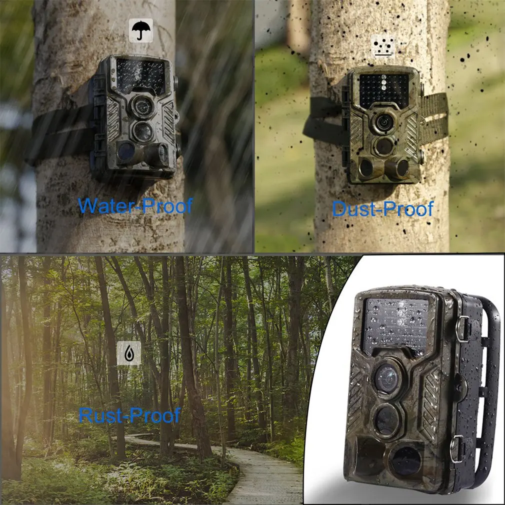 

0.2-0.6s Toggle Speed Waterproof IP56 Scouting 2.4'' TFT-LCD color monitor HD Infrared Trail Digital Hunting Camera H-801