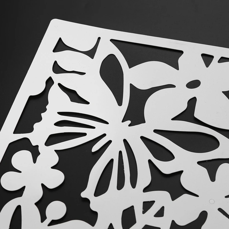 8 Pieces 40X40Cm Hanging Screen Room Curtain Partition Divider Panel Home Decor:4 Pieces Polyethylene White& 4 Pieces Butterfly